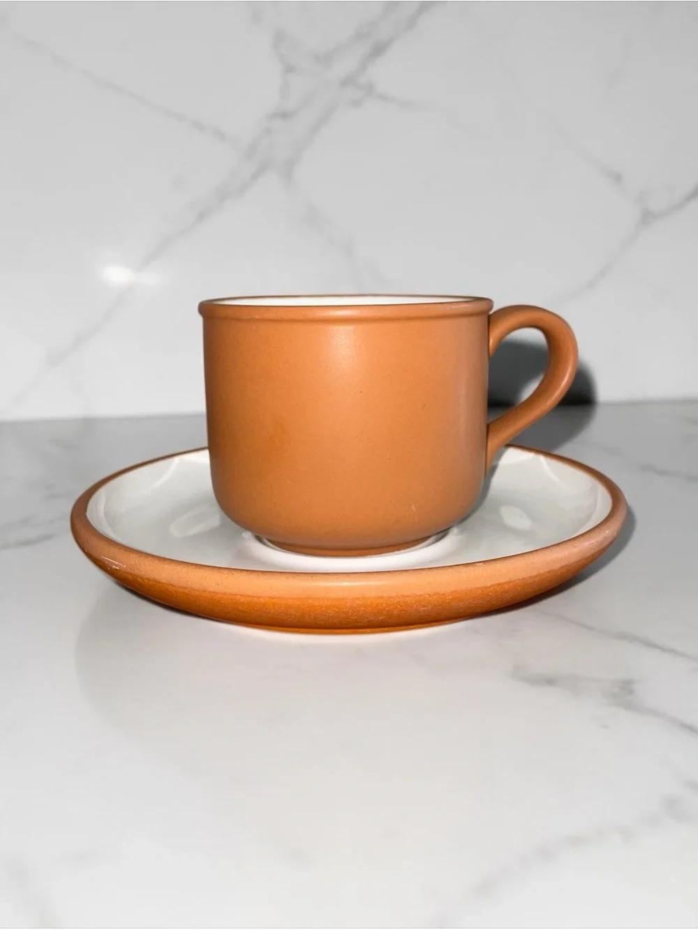 Pottery Barn Terracotta Cup & Saucer